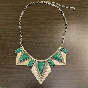 Chunky Gem and Silver Necklace